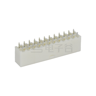 Pitch 4.2mm 双排 180°DIP Wafer 空心针 2X12Pin PA66,94V-0 本色 亮锡